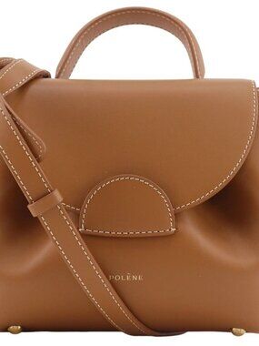 POLENE Numero Un Nano Handbag 2WAYShoulder Brown Calfskin Women